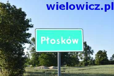 tablica z nazwą miejscowości Płosków